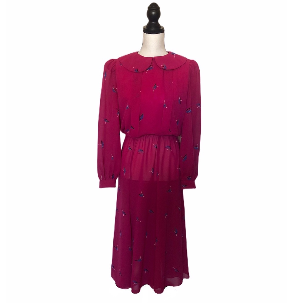 Diane Von Furstenberg 1980s VINTAGE Pink Dress